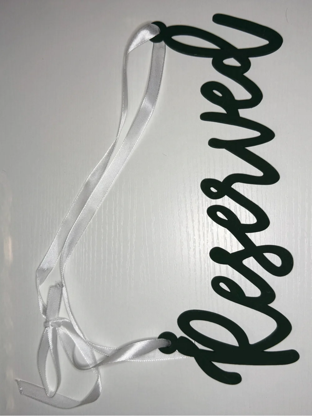 Green 'Reserved' Wooden Sign - Wedding Decor for Ceremony